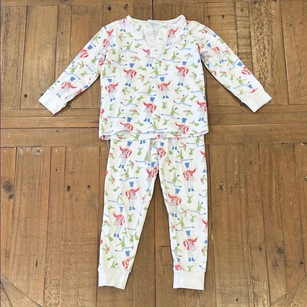 Little English Christmas drummer boy Pima cotton pajamas size 4